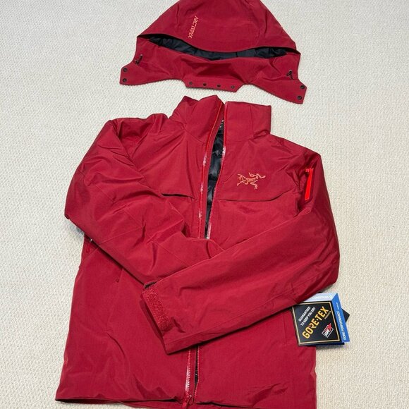 🔥 Arc'teryx Bordeaux Red GORE-TEX Down Jacket | Cozy + Weather-Ready 🍷 - Picture 4 of 8